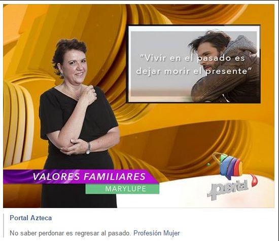 Programa  de Marylupe en TV AZTECA Valores Familiares